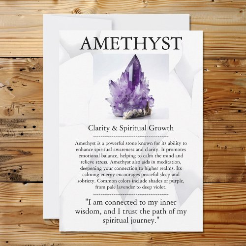 Crystal Meaning Card _ Amethyst