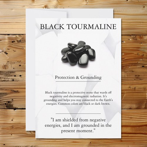 Crystal Meaning Card _ Black Tourmaline