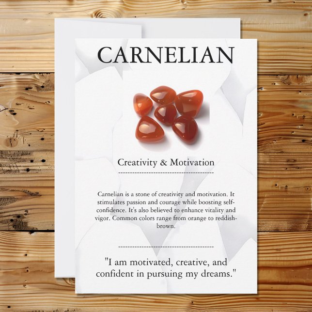 Crystal Meaning Card - Carnelian (Creator Uploaded)