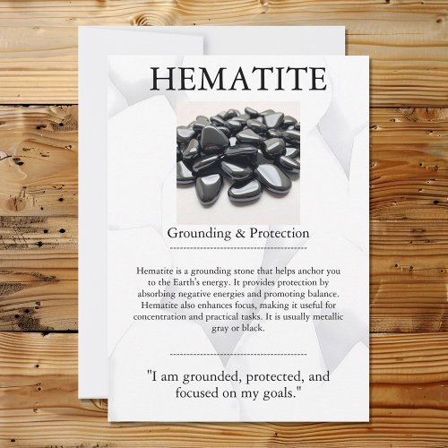 Crystal Meaning Card _ Hematite