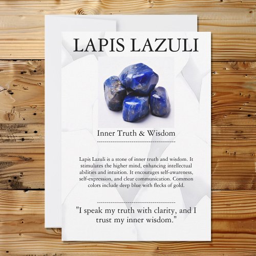 Crystal Meaning Card _ Lapis Lazuli