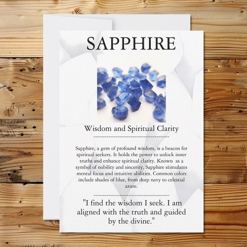 Crystal Meaning Card _ Sapphire