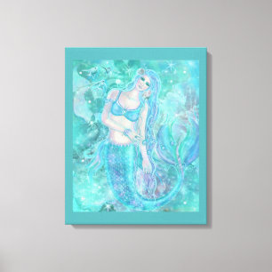 Crystal Mermaid dreams by Renee Lavoie Canvas Print