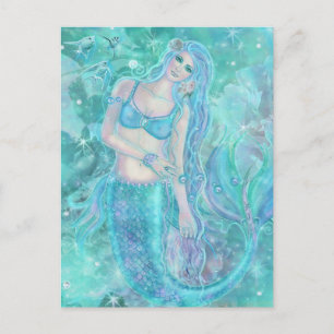 Crystal Mermaid dreams by Renee Lavoie  Postcard