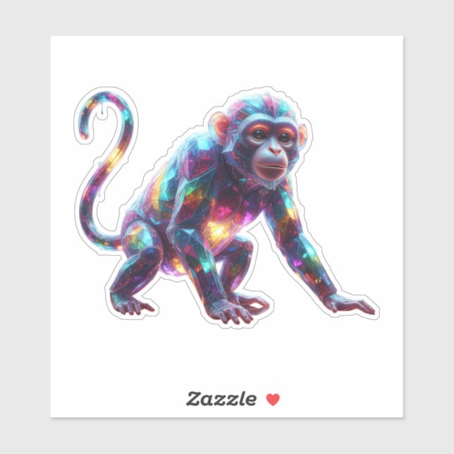 Crystal Monkey Art Sticker (Sheet)