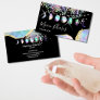 Crystal Moon Phases Celestial Holograph Mystical  Business Card