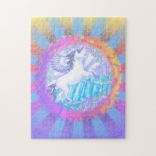 Crystal mountain Pegasus Jigsaw Puzzle