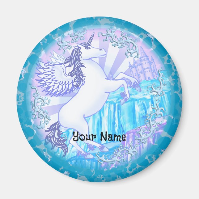 Crystal mountain Pegasus Magnet (Front)