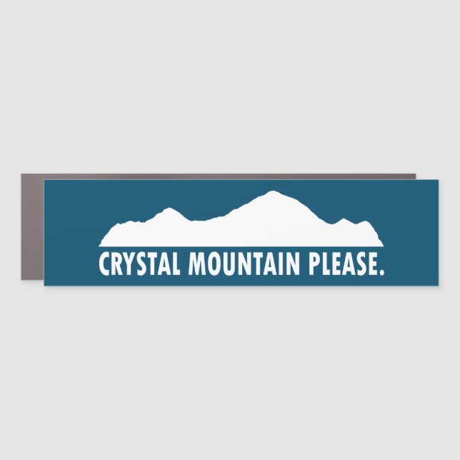 Crystal Mountain Please Car Magnet (Front)