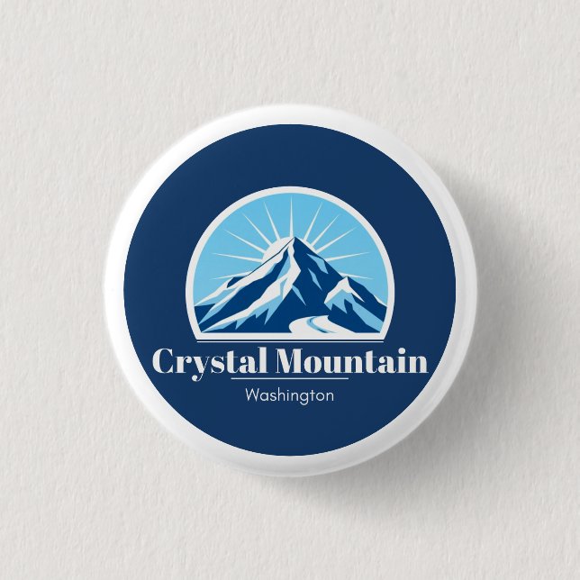 Crystal Mountain Washington resort   Button (Front)