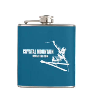 Crystal Mountain Washington Skier Flask