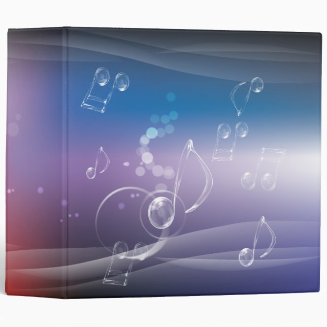 Crystal Musical Notes Binder (Front/Spine)
