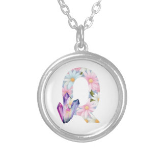 crystal necklace letter Q