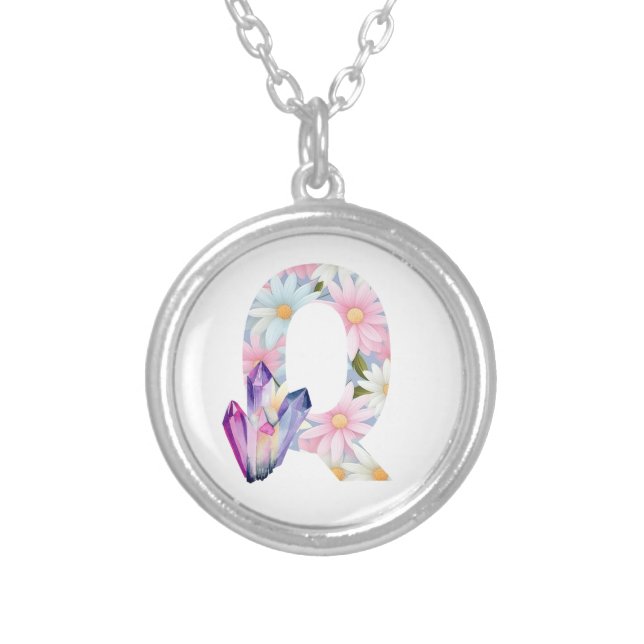 crystal necklace letter Q (Front)