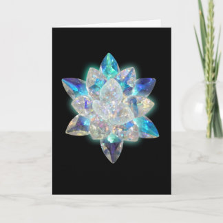 Crystal on Black Greeting Card