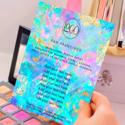 crystal opal FAUX holograph Flyer
