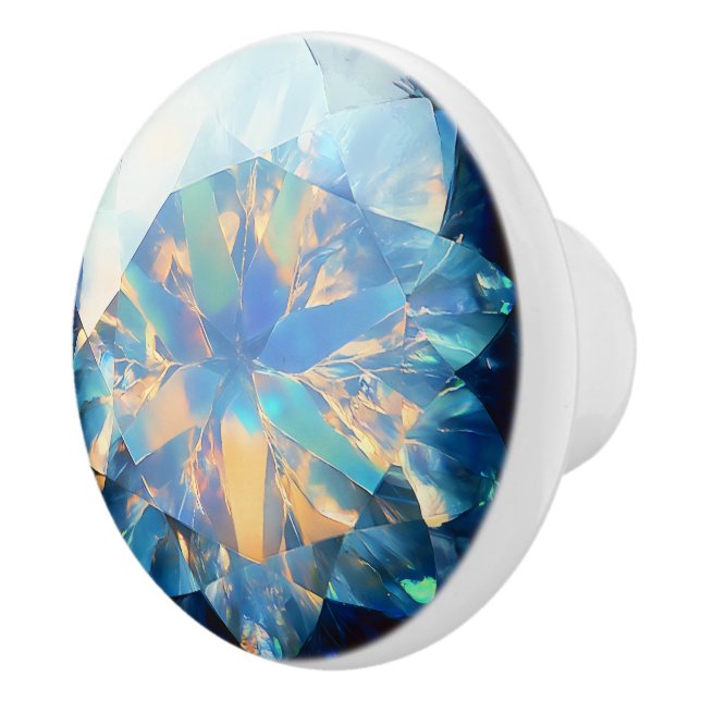 Crystal Opal Pattern Ceramic Knob (Right)
