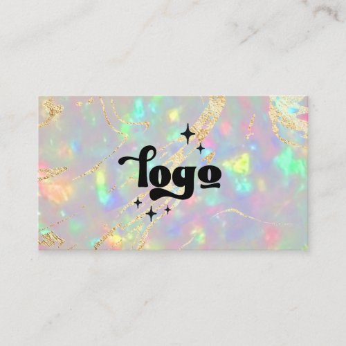 crystal opal stone background Business Card