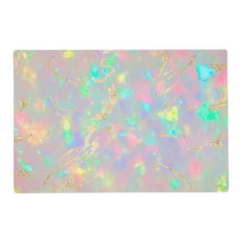 crystal opal stone placemat
