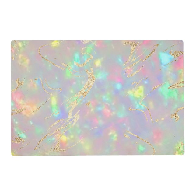 crystal opal stone placemat (Front)