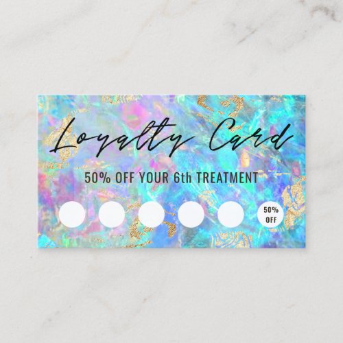 crystal opal texture loyalty card