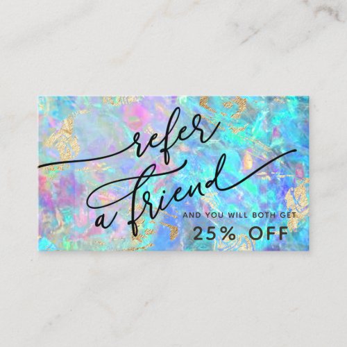  crystal opal texture referral card