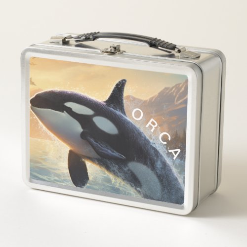 Crystal Orca Metal Lunch Box