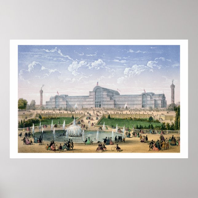 Crystal Palace, Sydenham, c.1862 (color litho) Poster (Front)