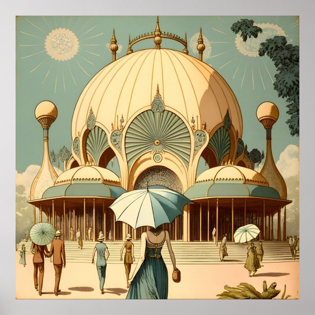 Crystal Palace World Fair, AI Art Poster (Front)