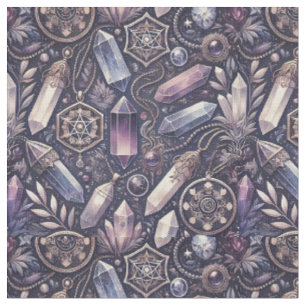 Crystal Pattern-Detailed Gemstone and Jewelry Fabric