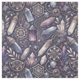 Crystal Pattern-Detailed Gemstone and Jewelry Fabric