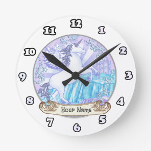 Crystal Pegasus Unicorn clock