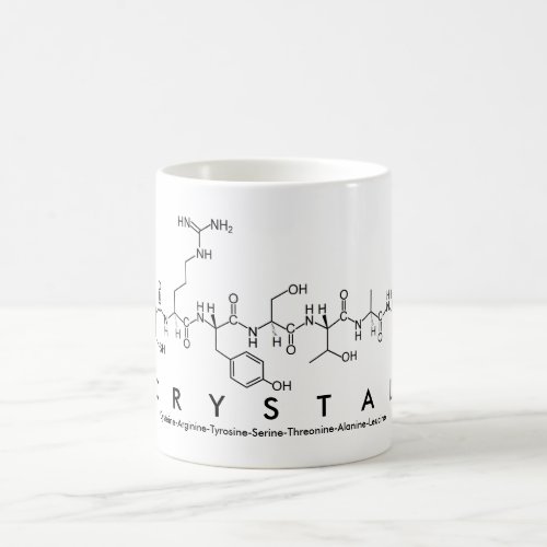 Crystal peptide name mug