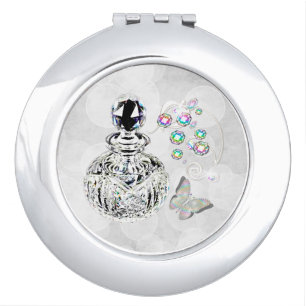 Crystal Perfume Butterfly Bling Bokeh Makeup Mirror