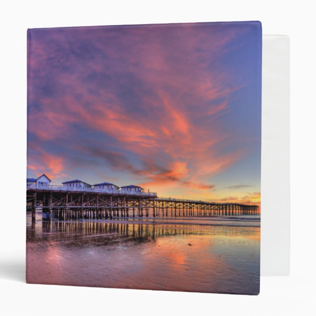 Crystal Pier Sunset 3 Ring Binder (Front/Inside)