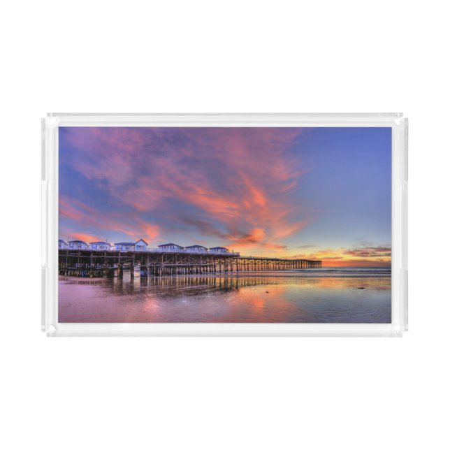 Crystal Pier Sunset Acrylic Tray (Front)