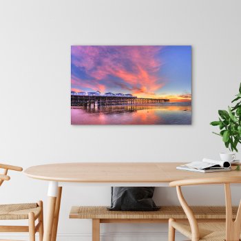 Crystal Pier Sunset Canvas Print by welcomeaboard at Zazzle