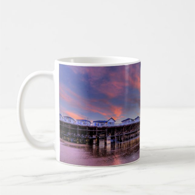 Crystal Pier Sunset Coffee Mug (Left)