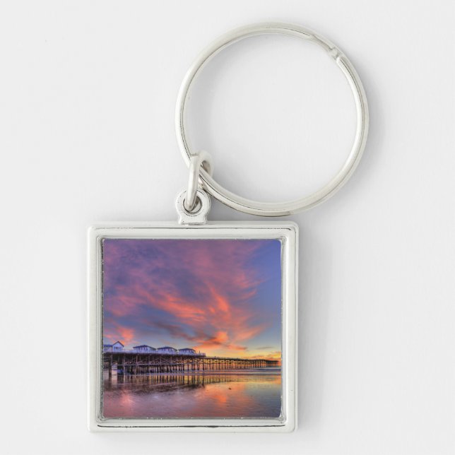 Crystal Pier Sunset Keychain (Front)