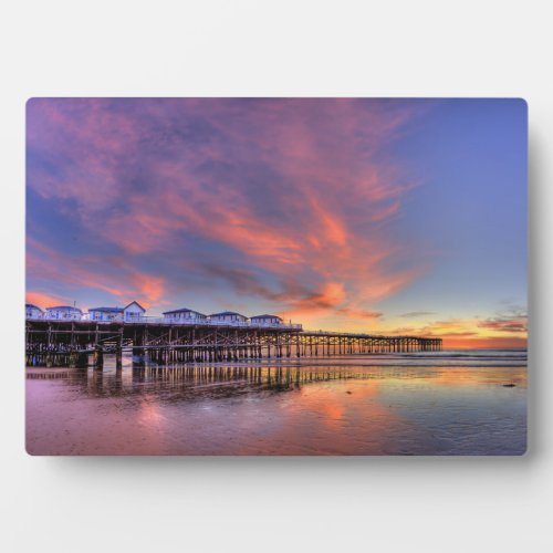 Crystal Pier Sunset Plaque