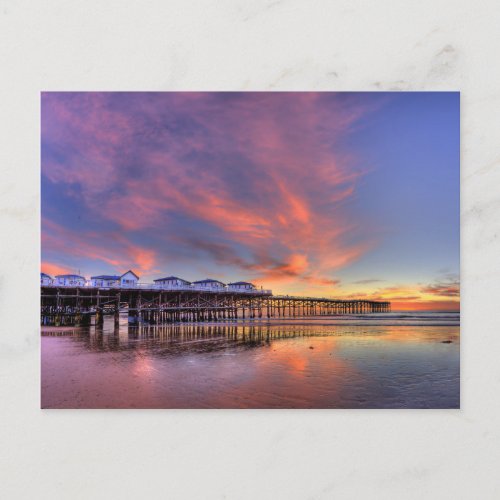 Crystal Pier Sunset Postcard