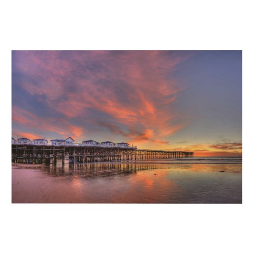 Crystal Pier Sunset Wood Wall Decor