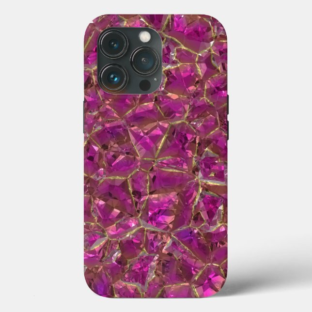 Crystal Pink and Gold Case-Mate iPhone Case (Back)
