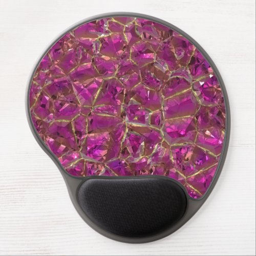 Crystal Pink and Gold Gel Mouse Pad