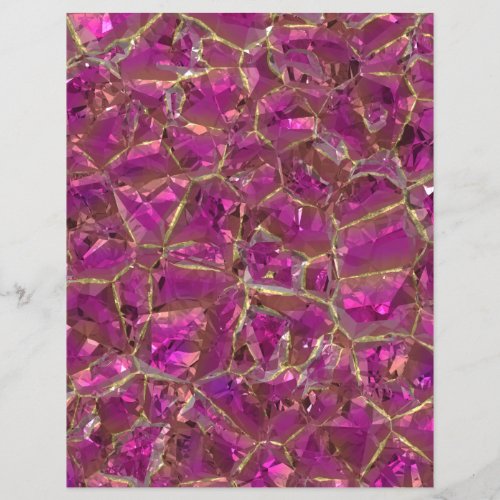 Crystal Pink and Gold Scrapbook Paper