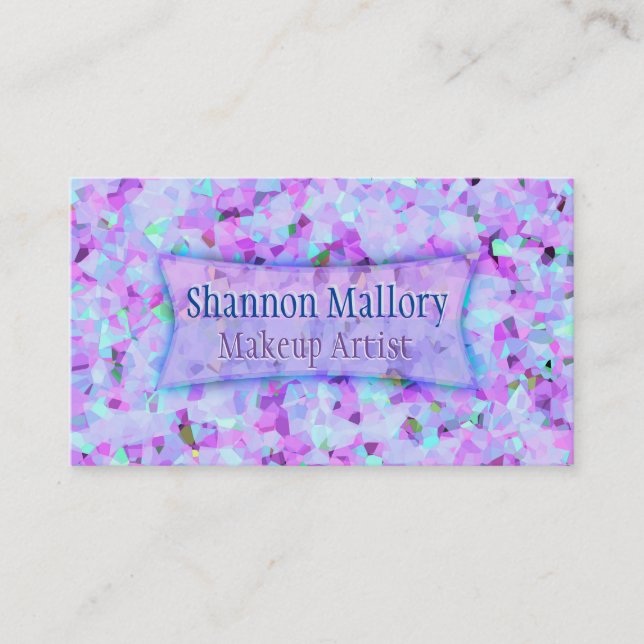 Crystal Pink Business Card (Front)