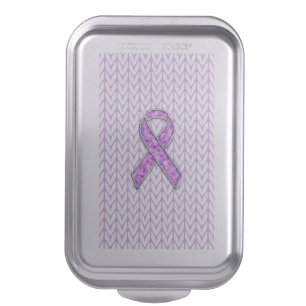 Crystal Pink Ribbon Awareness Knitting Cake Pan