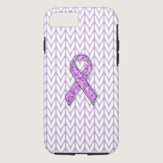 Crystal Pink Ribbon Awareness Knitting iPhone 8/7 Case