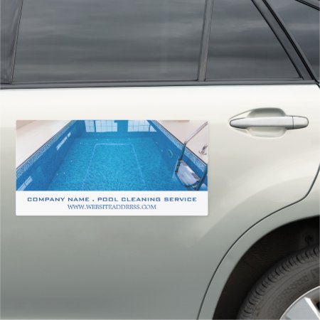 Crystal Pool, Swimming Pool Cleaning Service Car Magnet