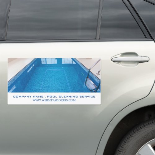 Crystal Pool Swimming Pool Cleaning Service Car Magnet